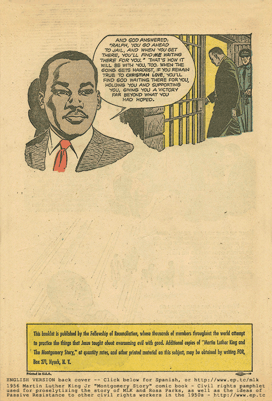 1956 Martin Luther King Montgomery Story Comic Book