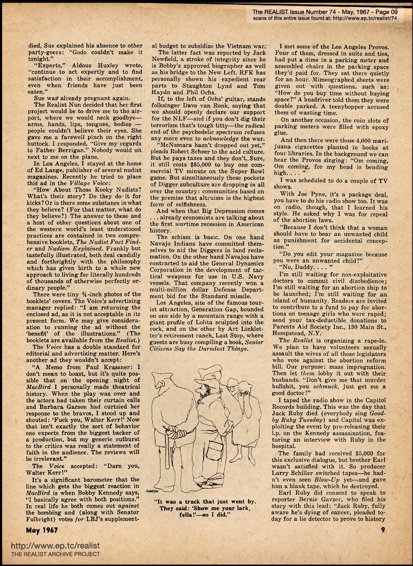 THE REALIST - No. 74 - May 1967